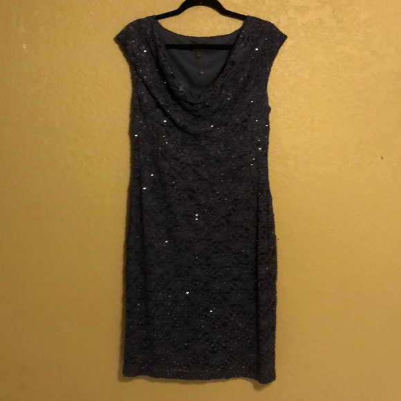 connected apparel Dresses & Skirts - NWOT Elegant dark blue evening dress size 14